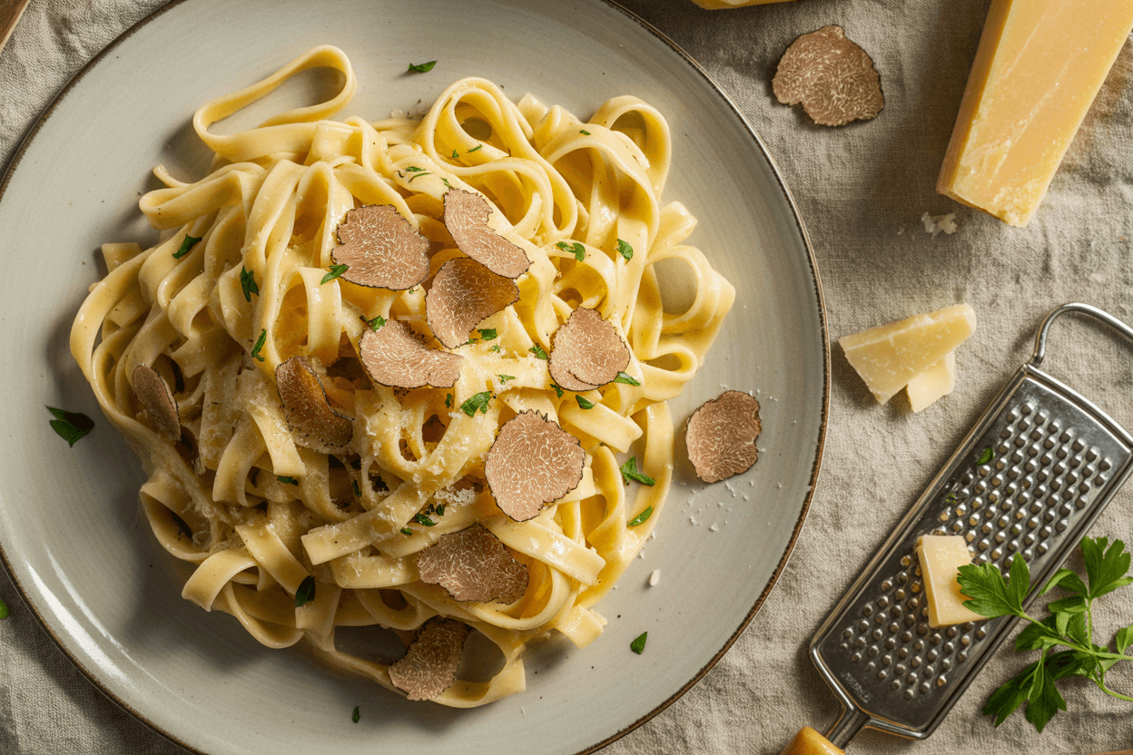 Tagliatelle al Tartufobianco