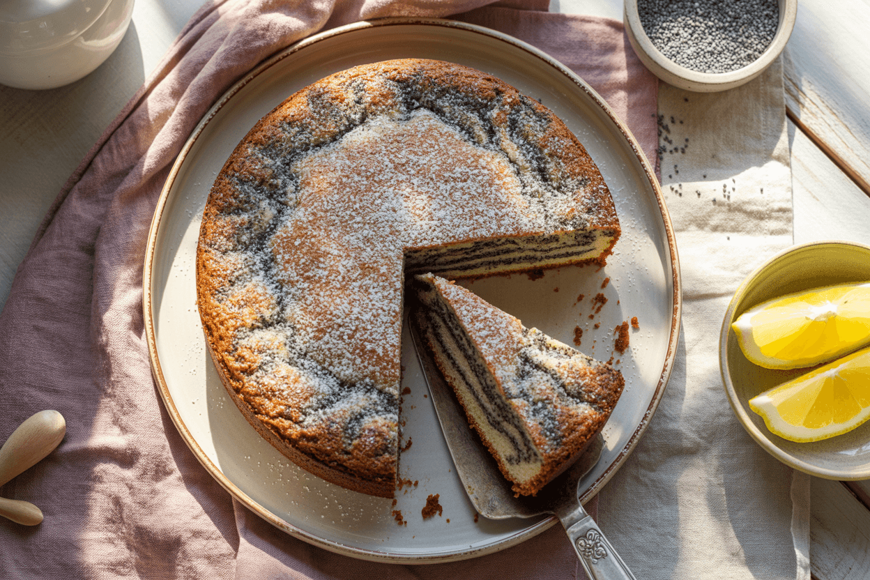 Saftiger Vegan Mohnkuchen