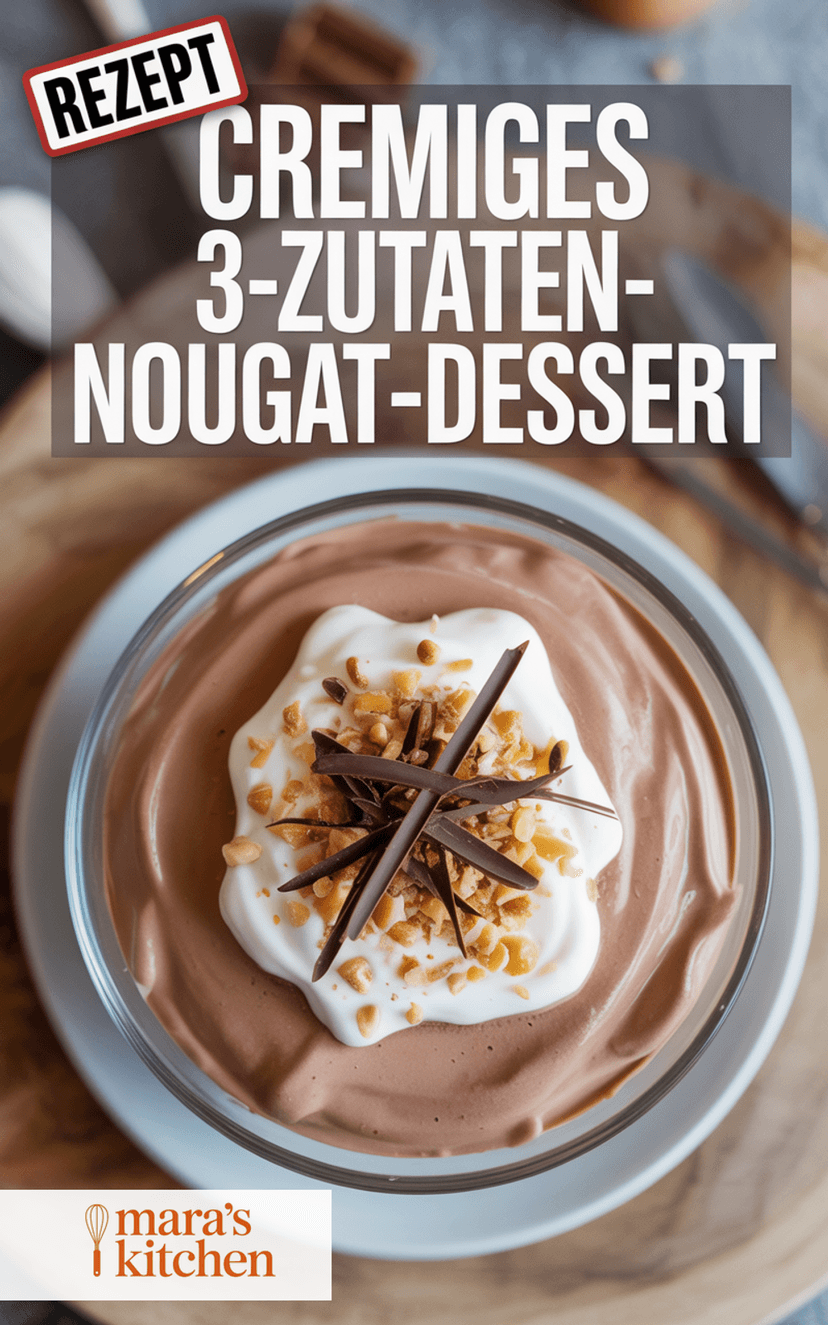 3-Zutaten-Nougat-Dessert - Dessert Rezept