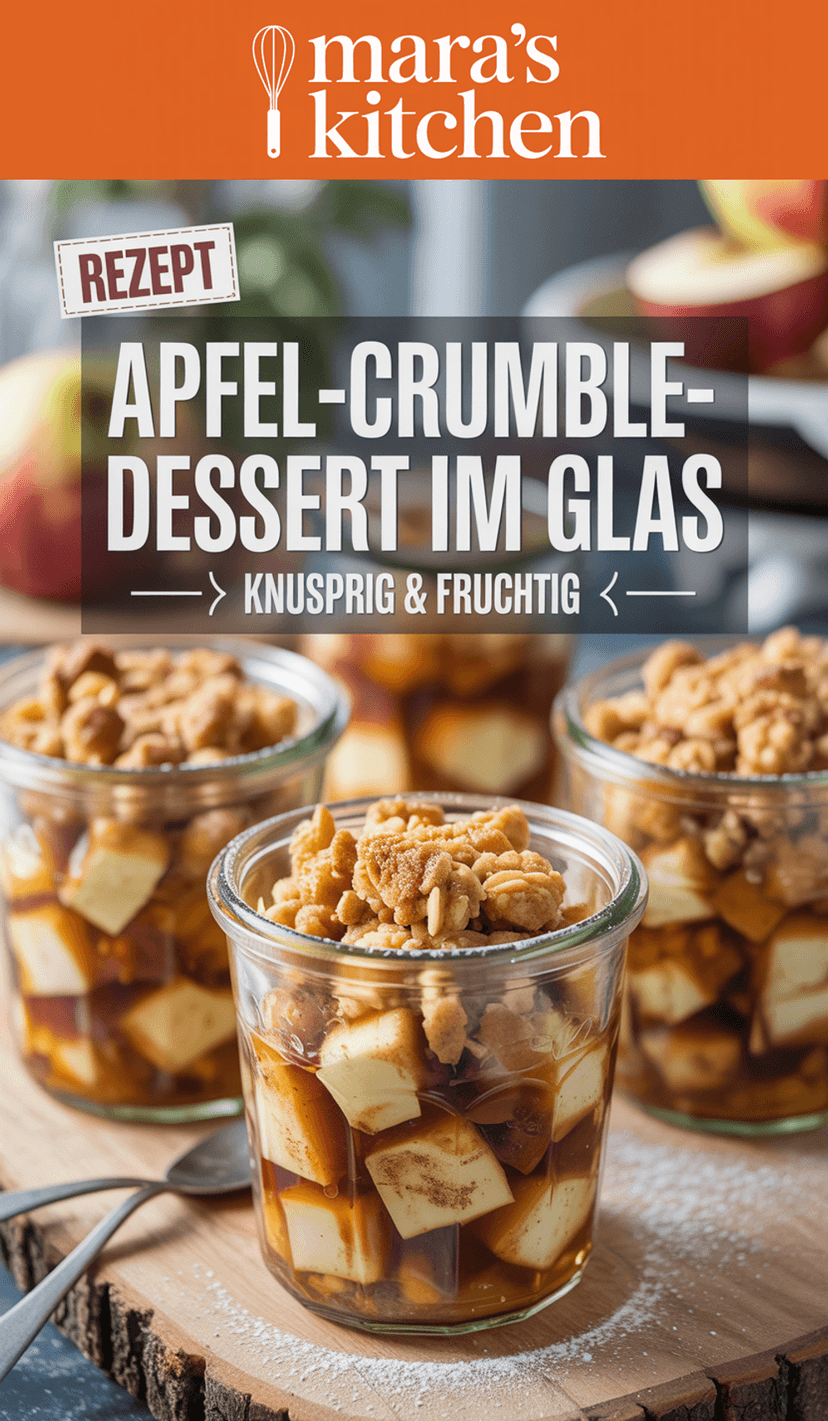 Apfel-Crumble-Dessert im Glas - Dessert Rezept