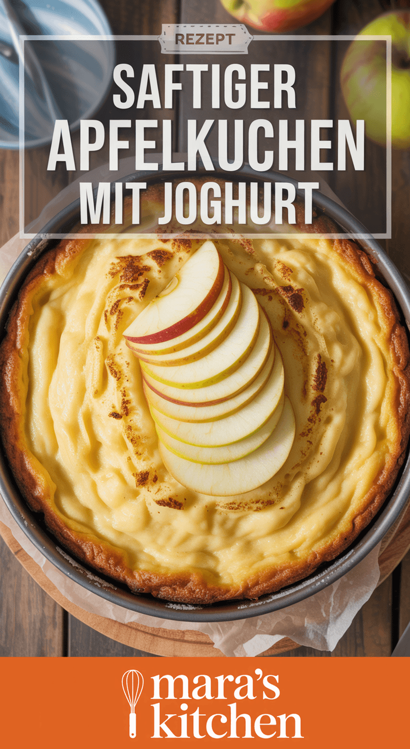 Apfelkuchen mit Joghurt - Kuchen Rezept