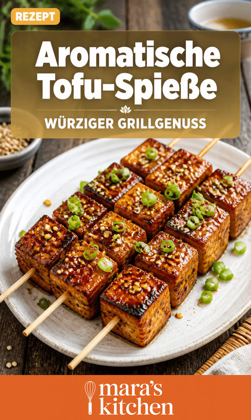 Aromatische Tofu-Spieße mit Knoblauch-Soja-Glasur: würziger Grillgenuss für alle - Snack & Fingerfood Rezept
