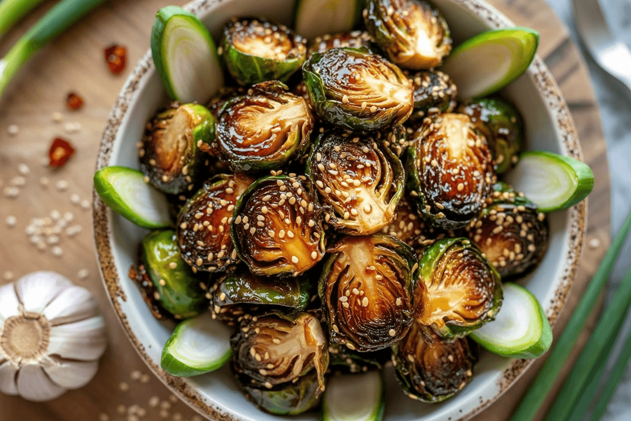 Asiatischer Rosenkohl mit Teriyaki