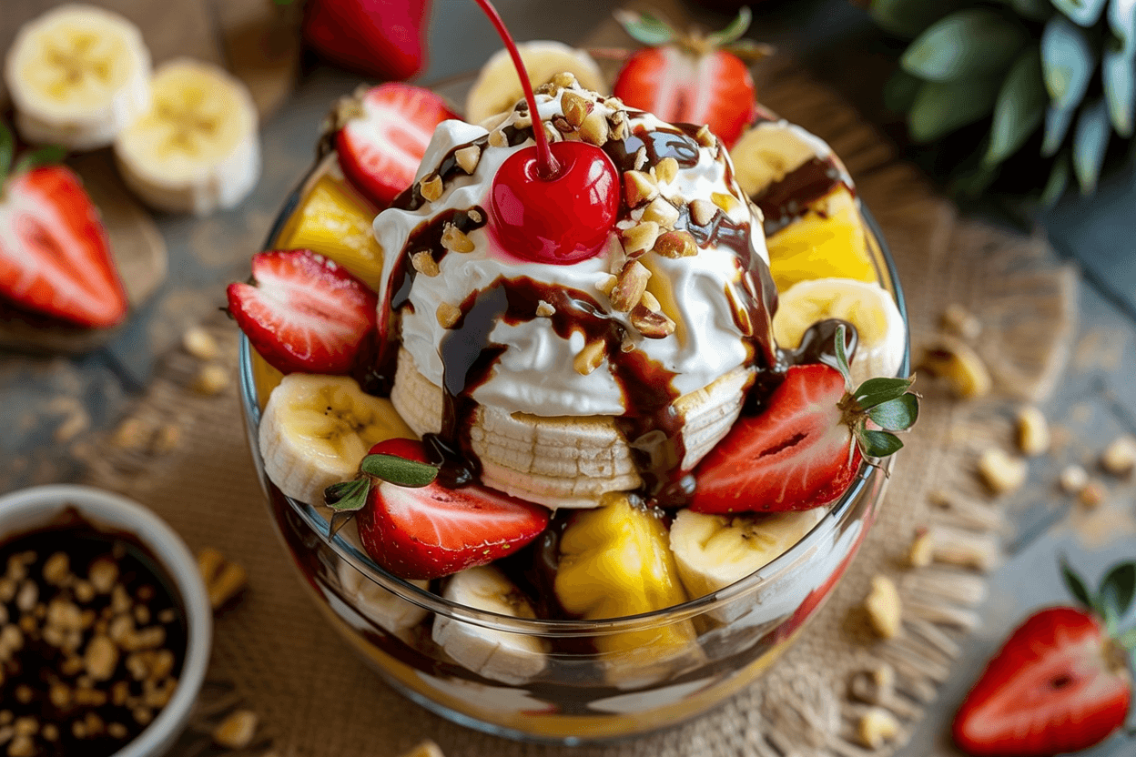 Banana-Split-Dessert