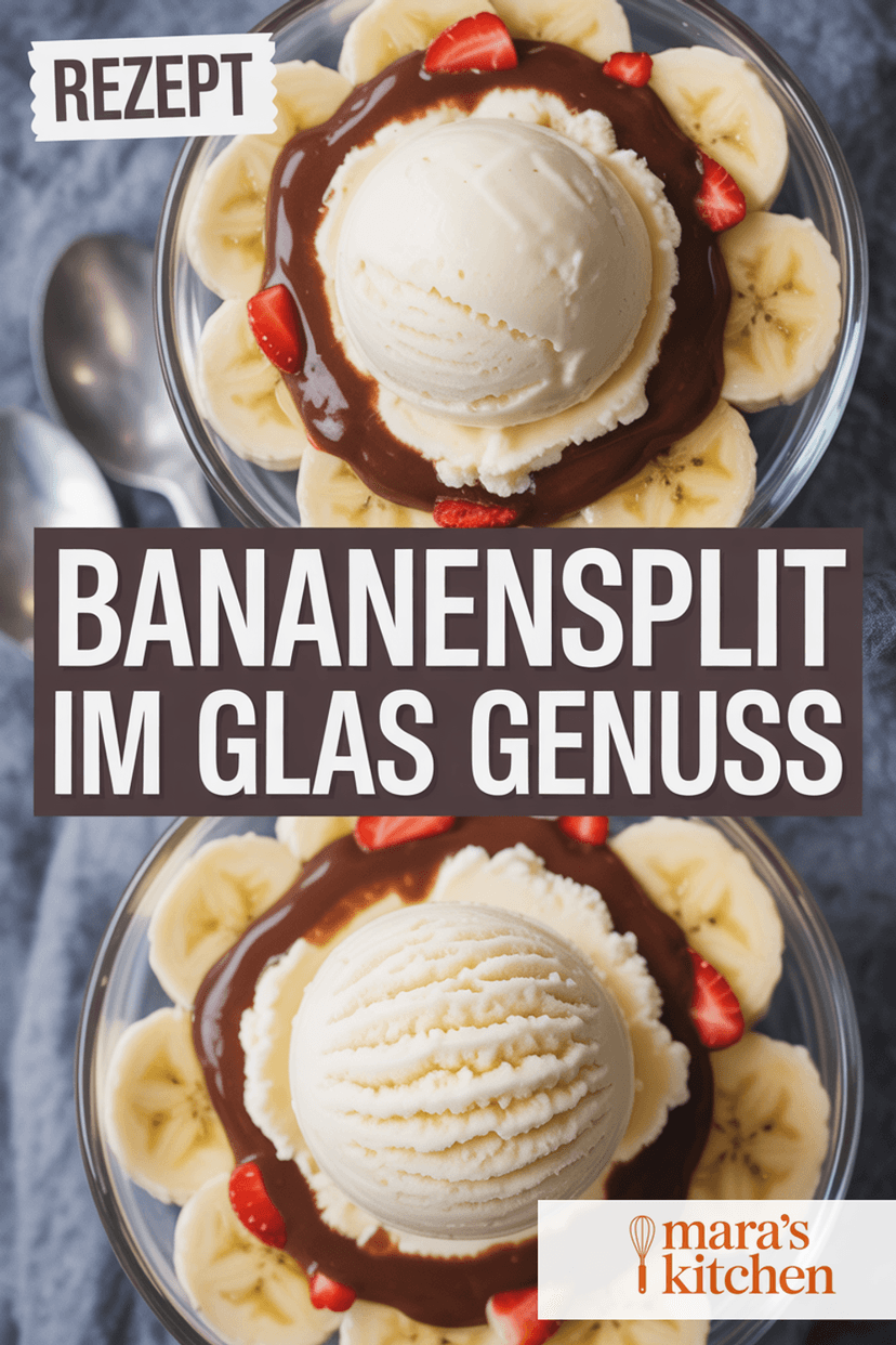 Bananensplit im Glas - Dessert Rezept