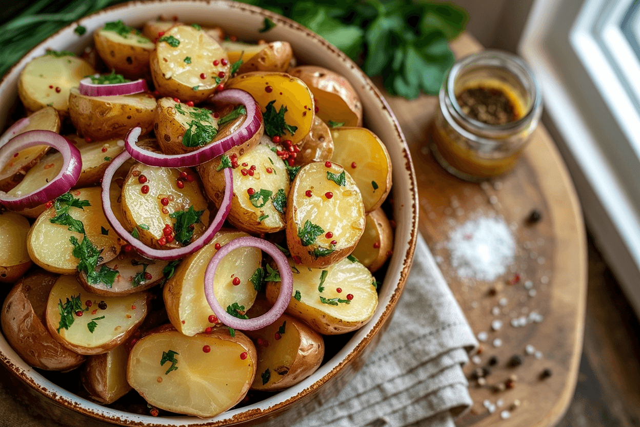 Bayrischer Kartoffelsalat mit Brühe