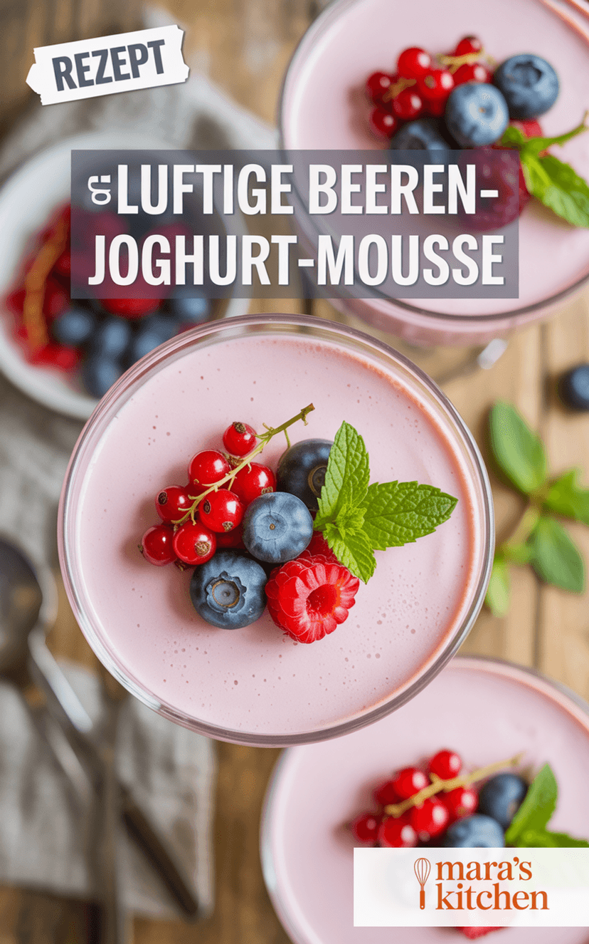 Beeren-Joghurt-Mousse - Dessert Rezept