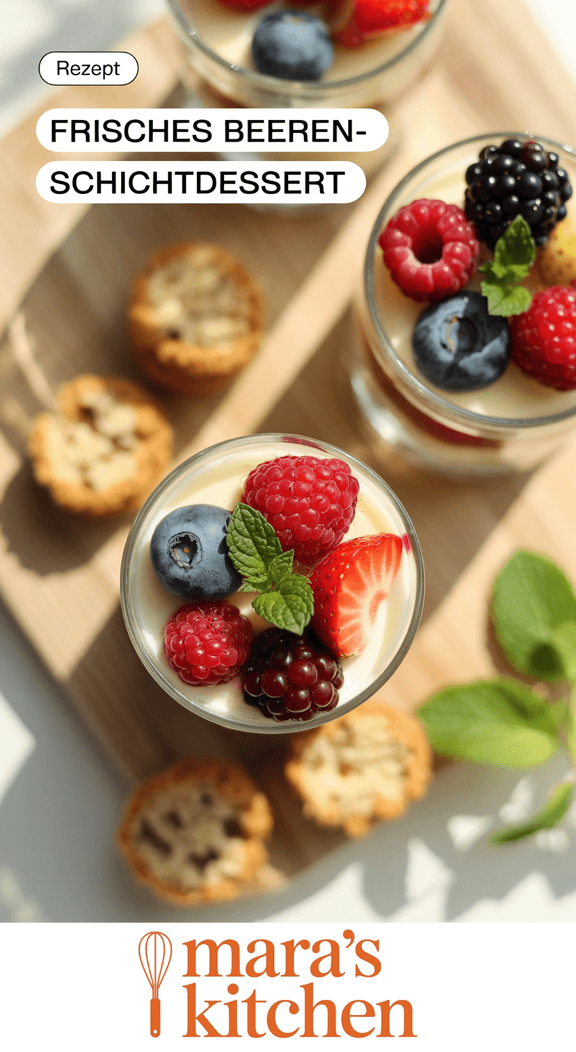 Beeren-Schichtdessert im Glas - Dessert Rezept