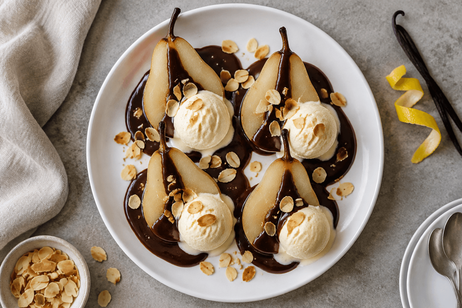 Birne Helene: Französisches Dessertglück mit zarter Schokosauce