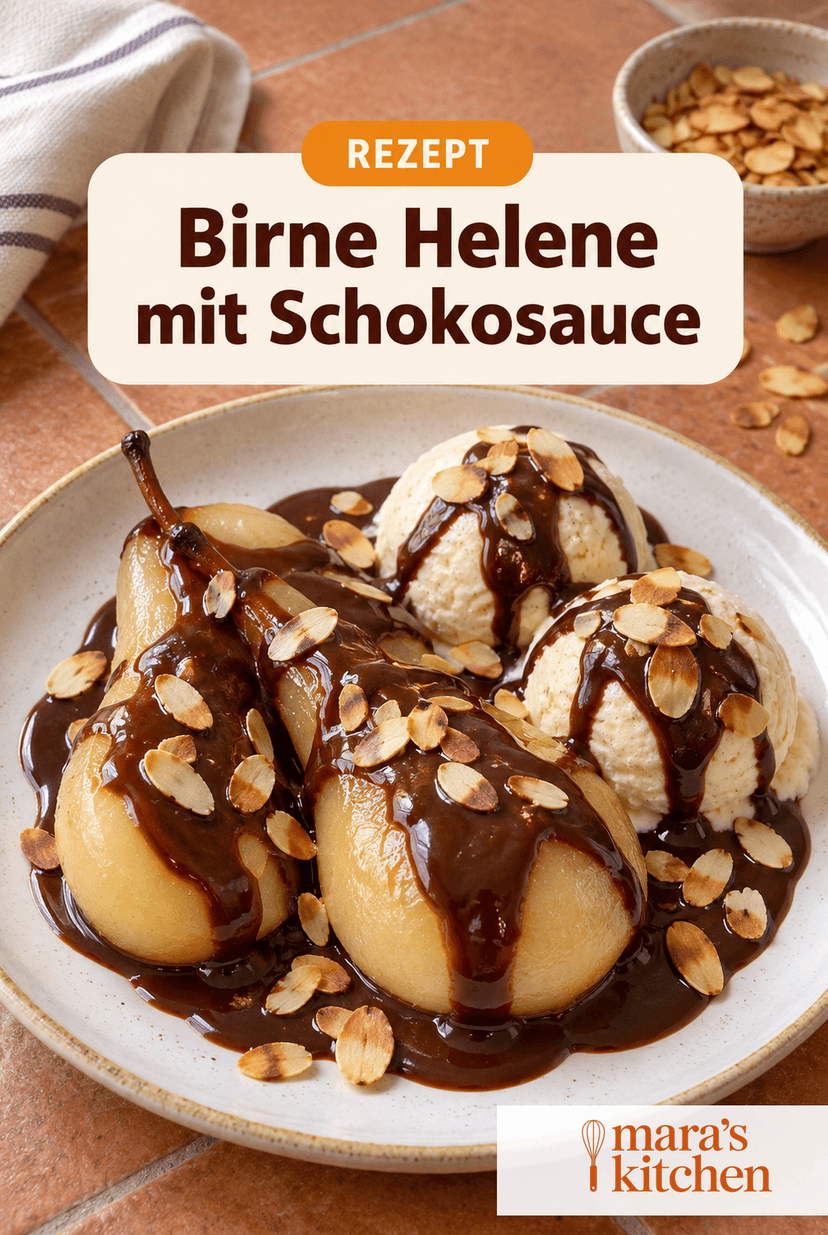 Birne Helene: Französisches Dessertglück mit zarter Schokosauce - Dessert Rezept