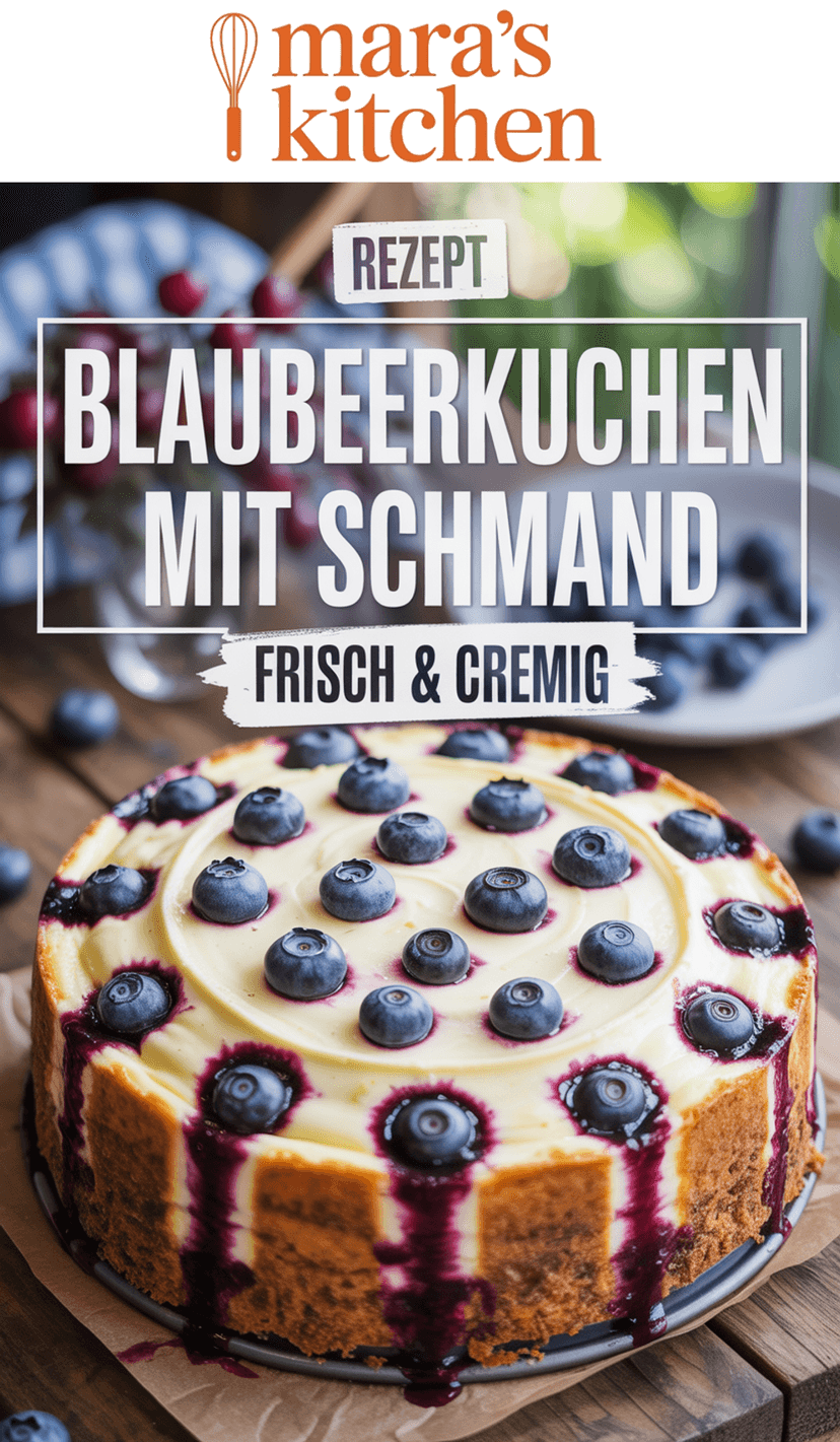 Blaubeerkuchen mit Schmand - Kuchen Rezept