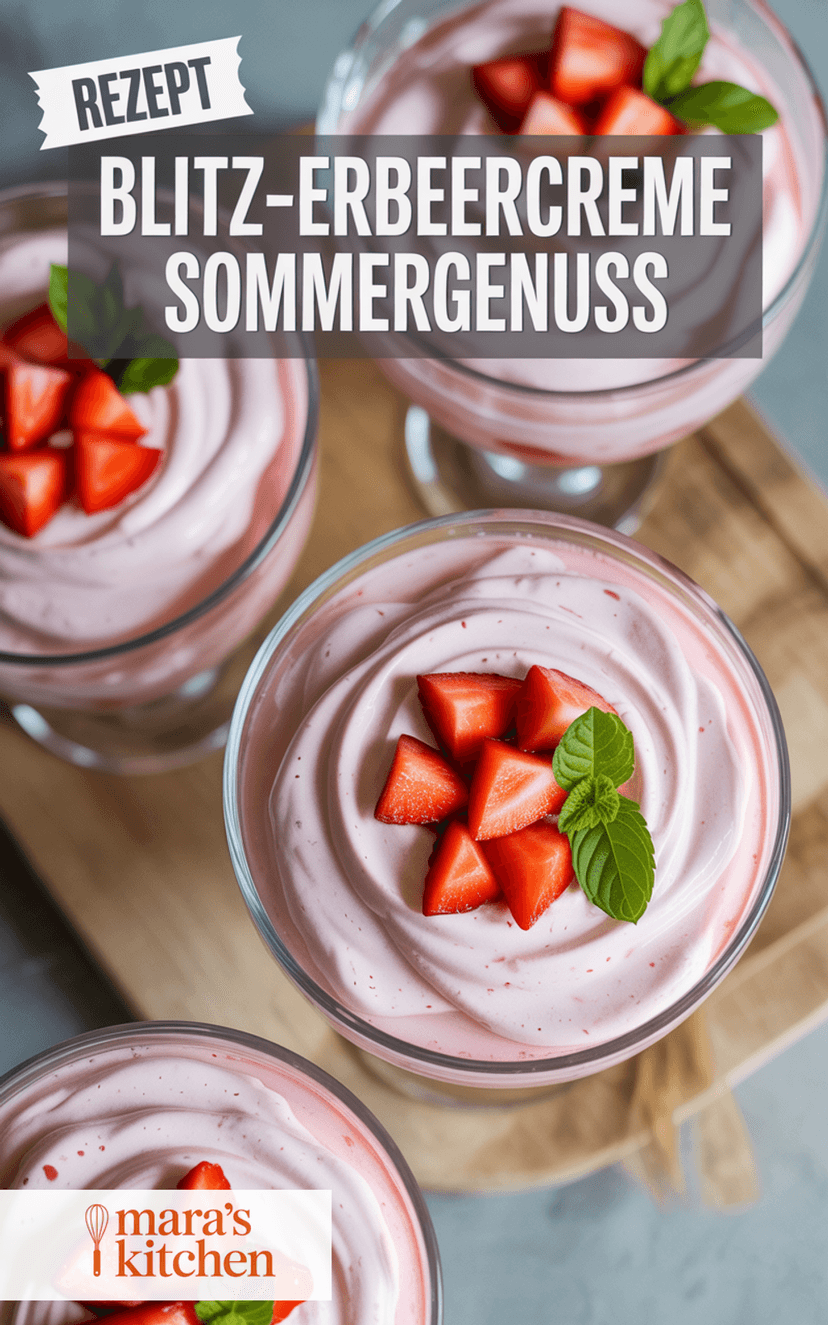 Blitz-Erdbeercreme - Dessert Rezept
