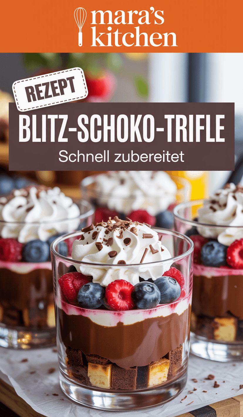 Blitz-Schoko-Trifle - Dessert Rezept