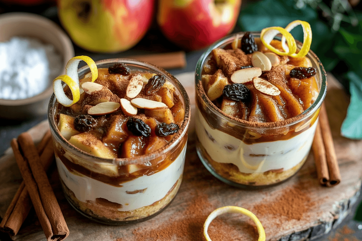 Bratapfel-Cheesecake im Glas