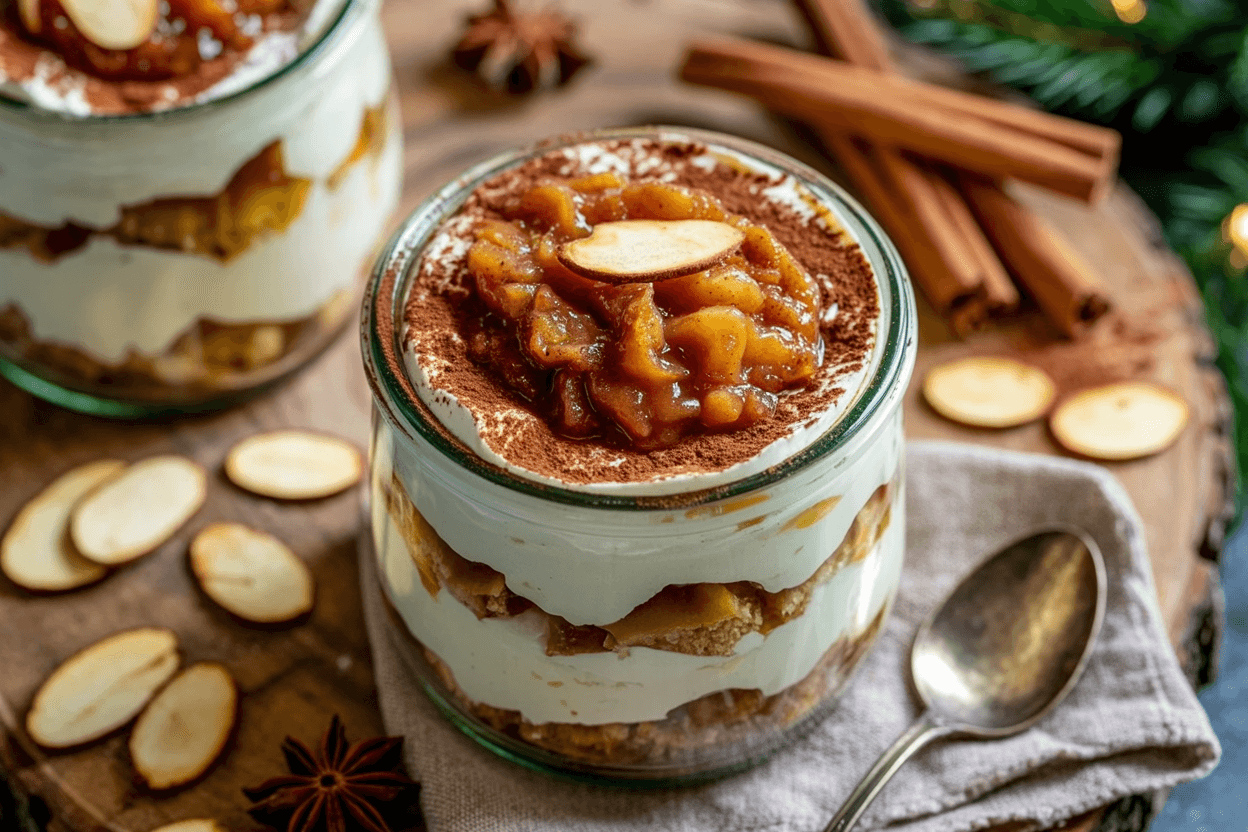 Bratapfel-Tiramisu im Glas