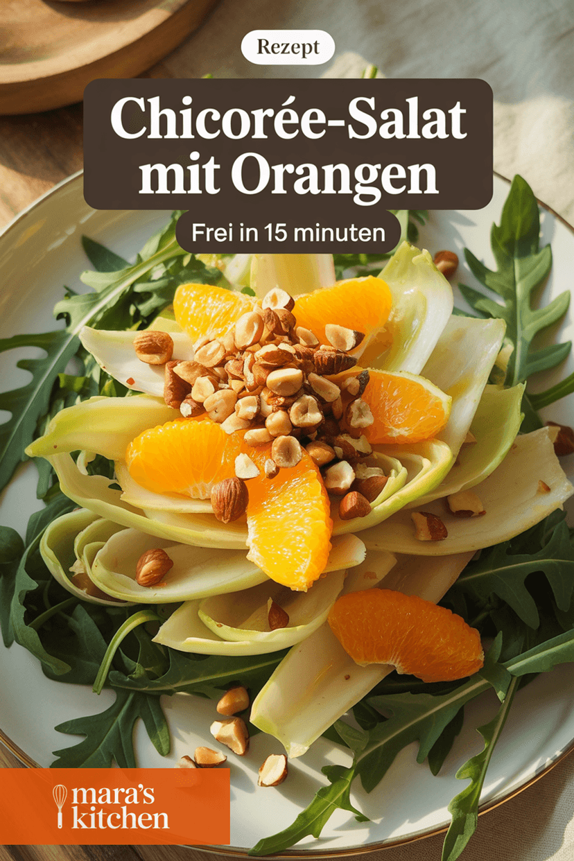 Chicorée-Salat mit Orangen und Haselnüssen - Salat Rezept