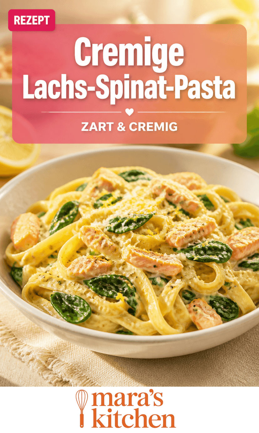 Cremige Lachs-Spinat-Pasta: italienischer Genuss in 30 Minuten - Hauptgericht Rezept