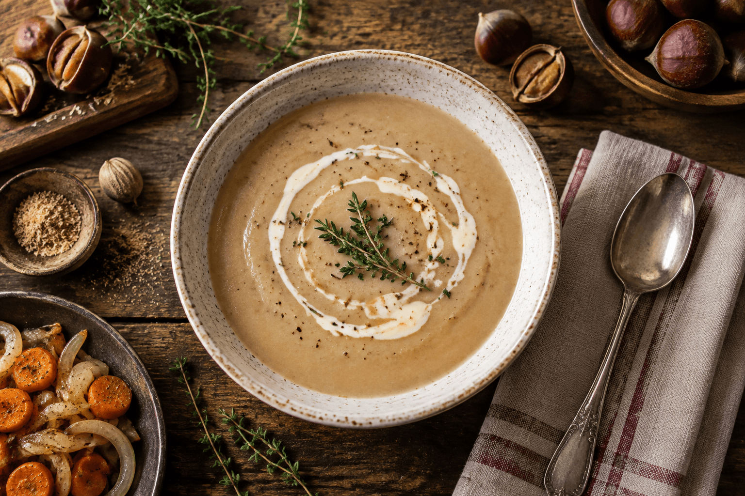 Cremige Maronensuppe: Samtig, nussig & perfekt für kalte Tage