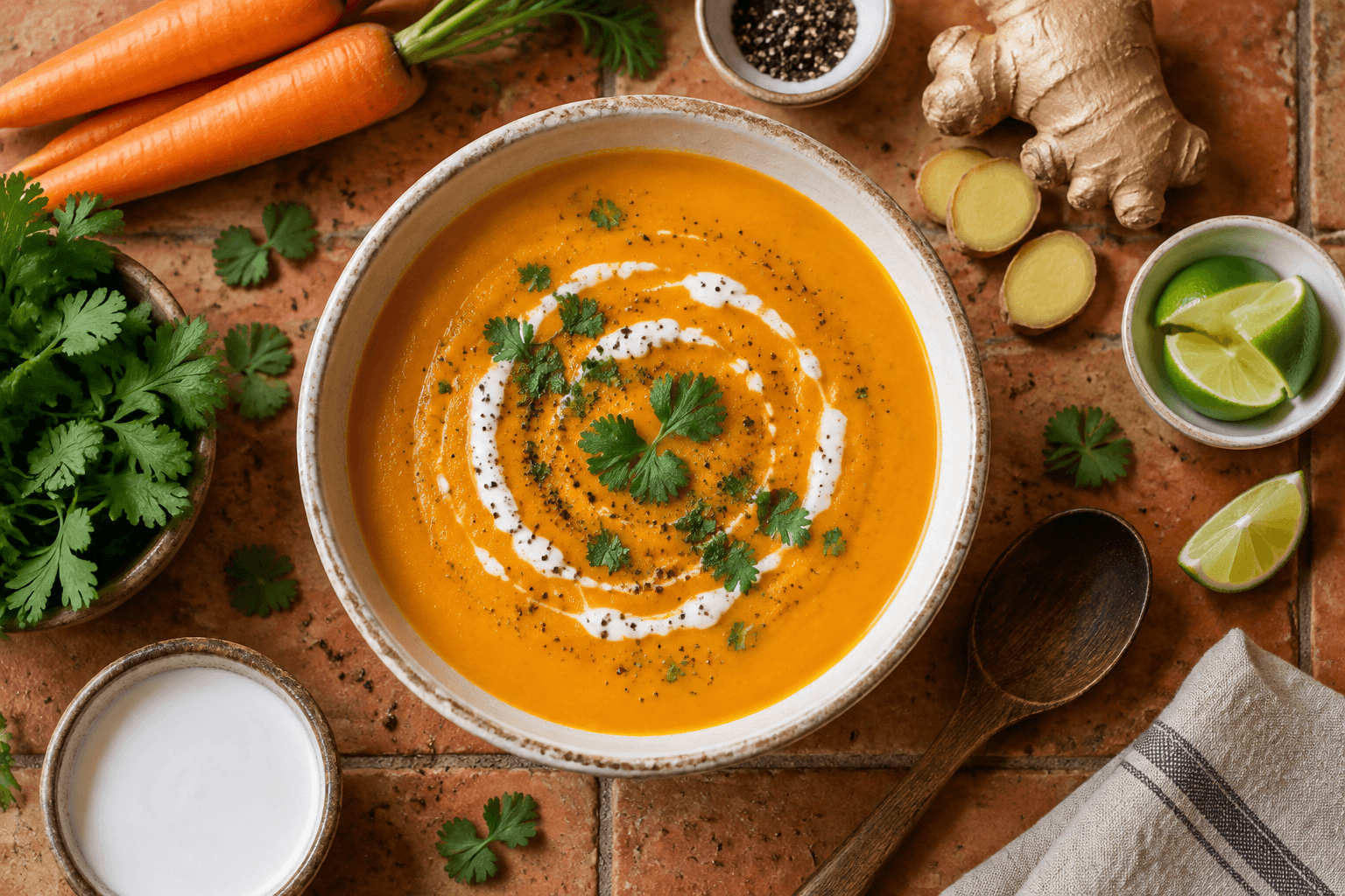 Cremige Möhren-Ingwer-Suppe: Wärmender Genuss für kalte Tage