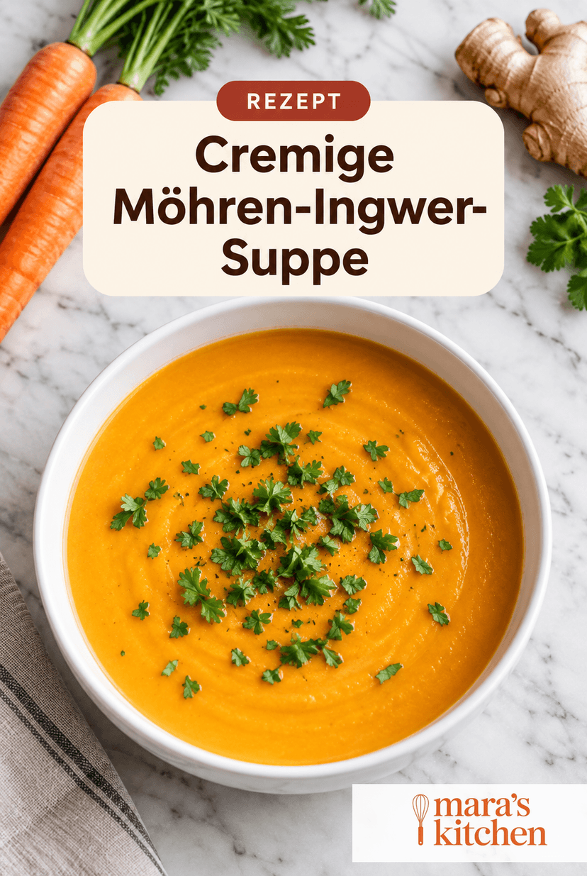 Cremige Möhren-Ingwer-Suppe: Wärmender Genuss für kalte Tage - Suppe & Eintopf Rezept