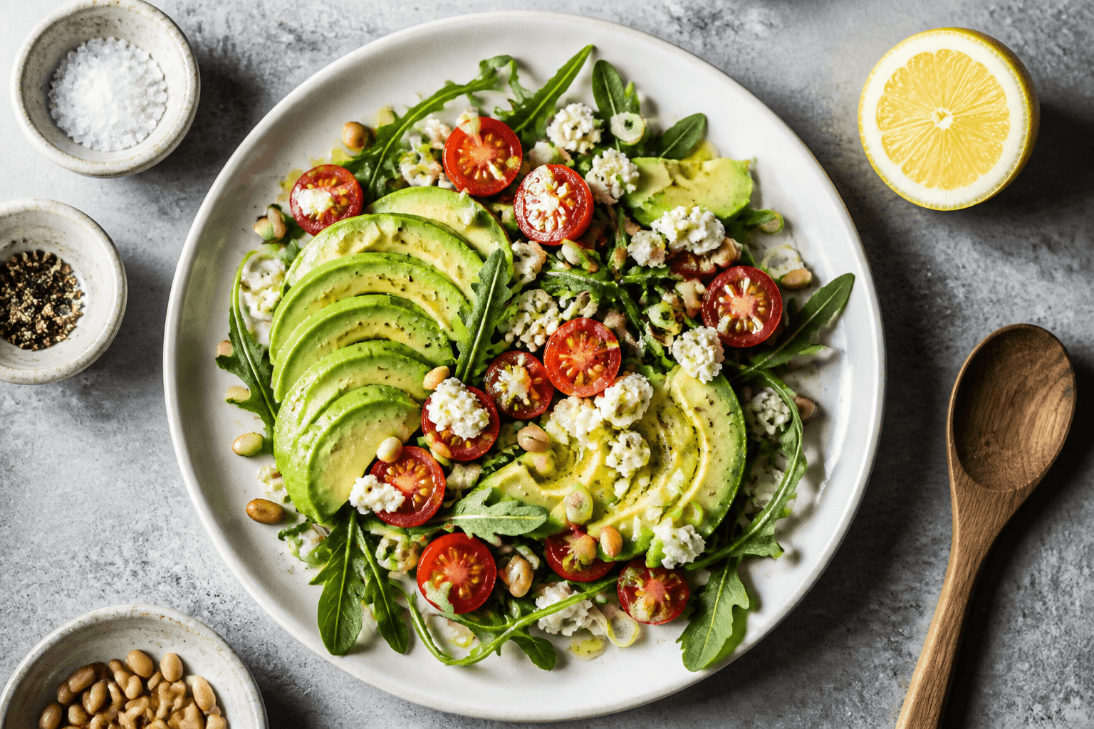 Cremiger Avocado-Pecorino-Salat: Frisch, würzig & in 15 Minuten servierbereit