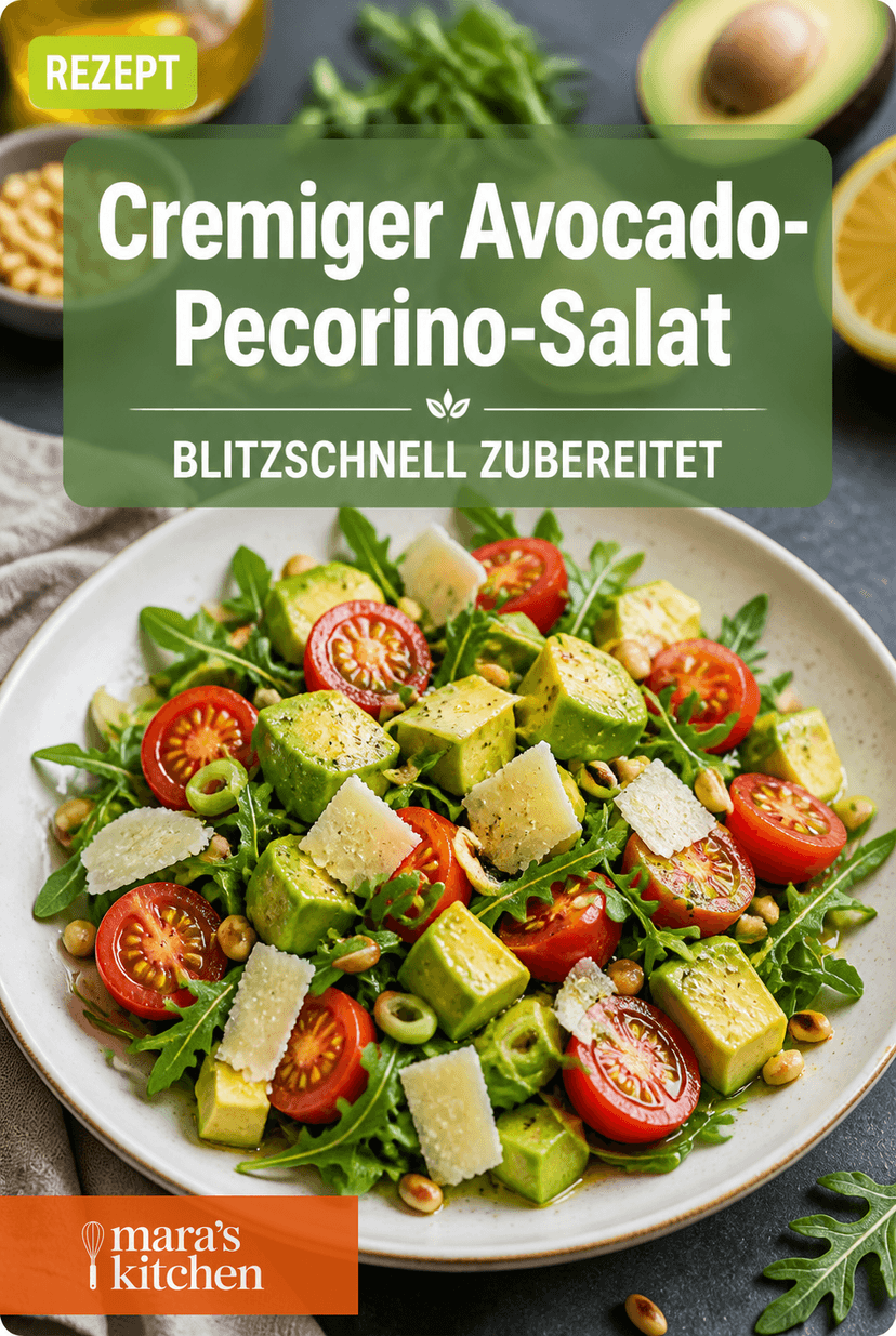 Cremiger Avocado-Pecorino-Salat: Frisch, würzig & in 15 Minuten servierbereit - Vorspeise Rezept