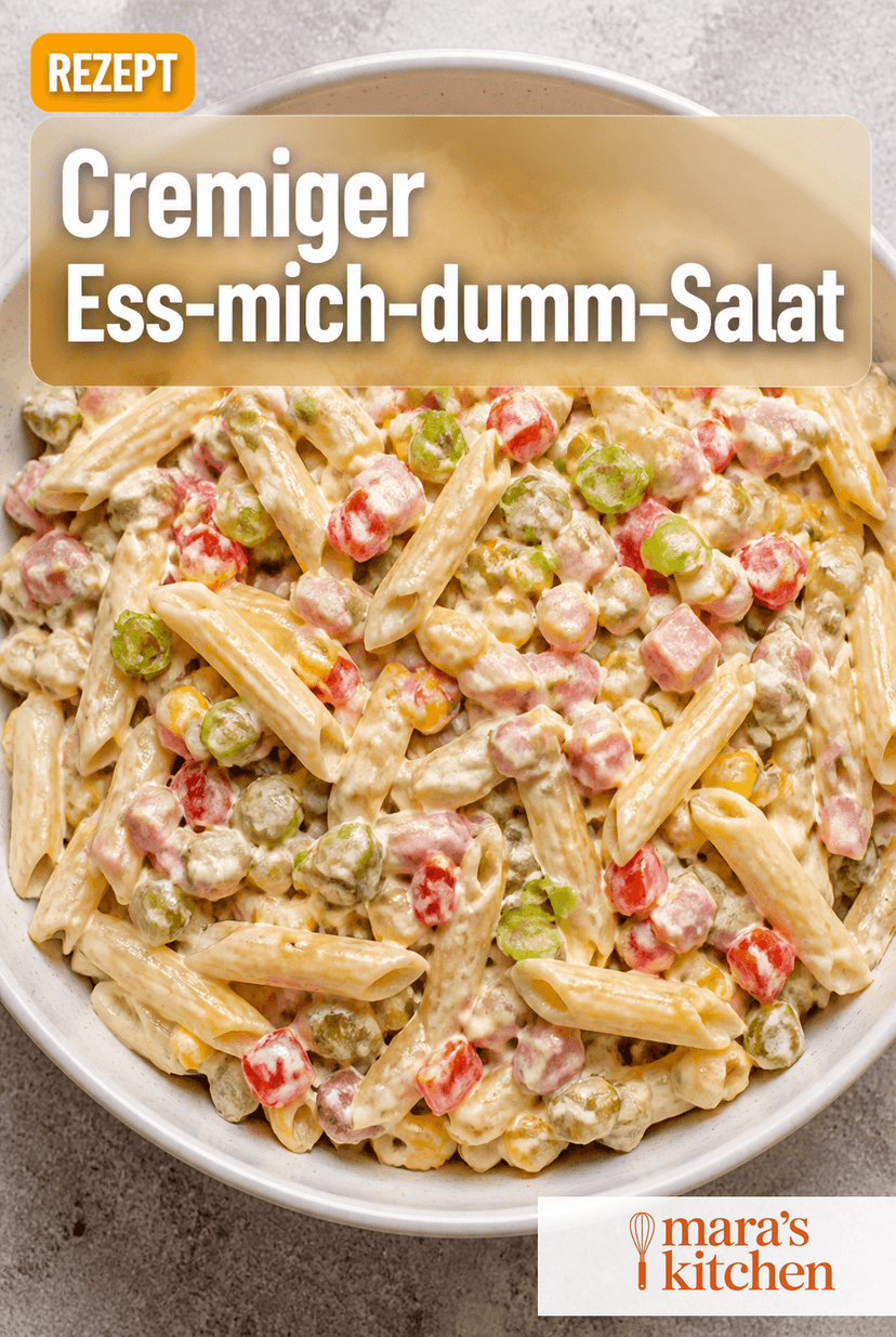 Cremiger Ess-mich-dumm-Salat: unwiderstehlich würzig und einfach gemacht - Salat Rezept