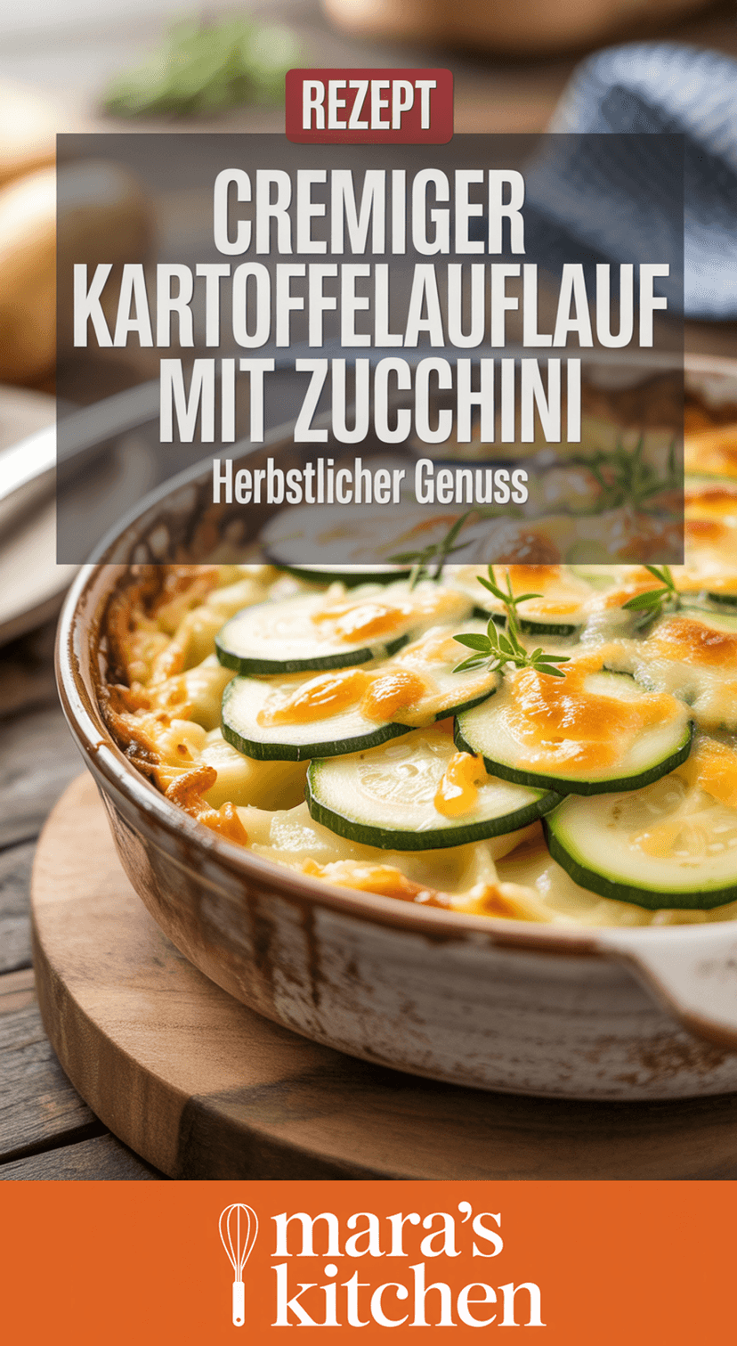 Cremiger Kartoffelauflauf mit Zucchini - Hauptgericht Rezept