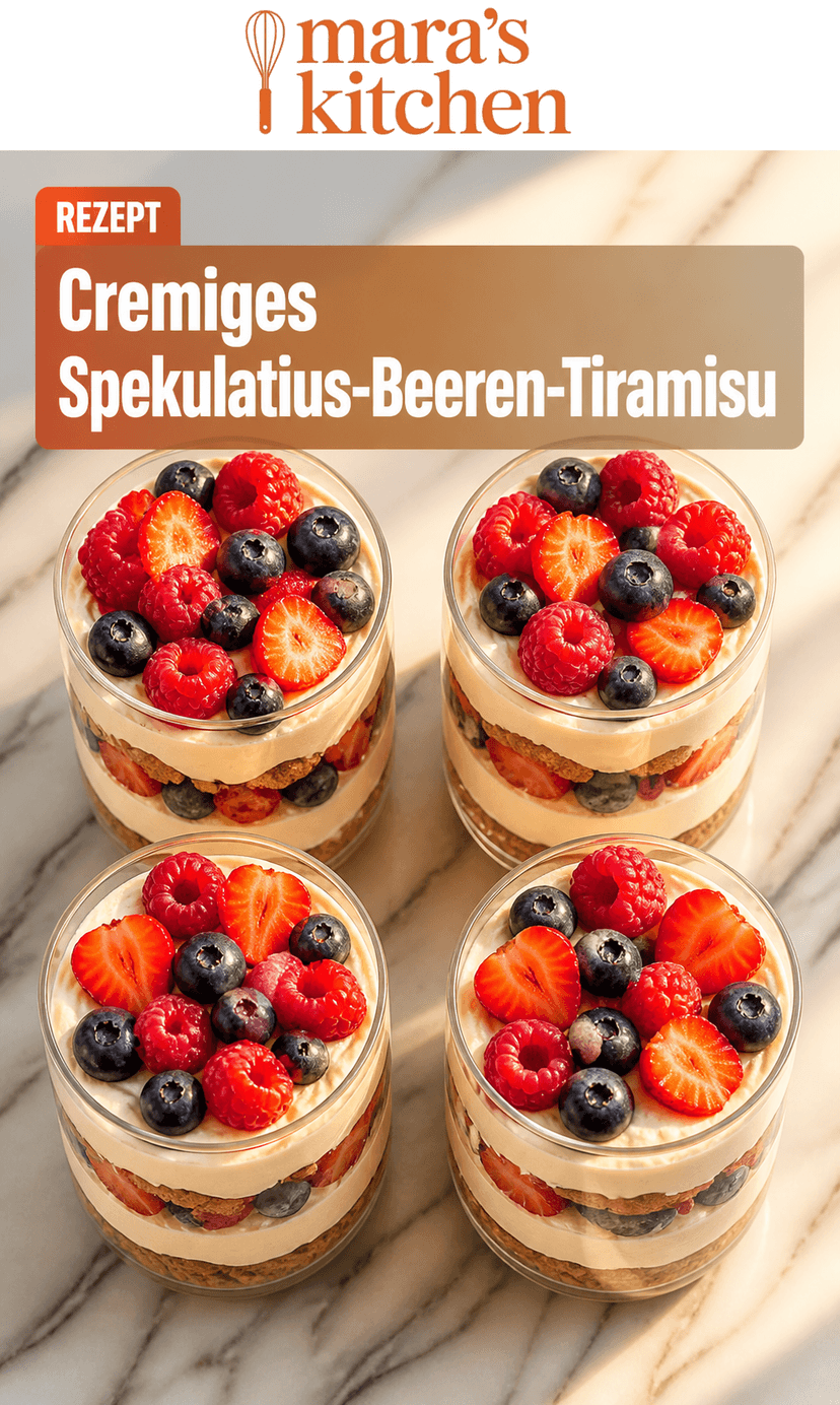 Cremiges Spekulatius-Beeren-Tiramisu: Wintertraum im Glas - Dessert Rezept