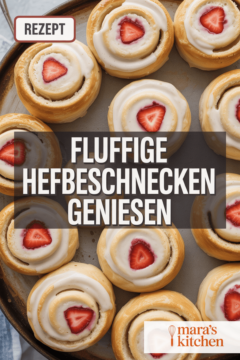 Fluffige Erdbeer-Hefeschnecken: fruchtige Sünde wie vom Bäcker - Kuchen Rezept