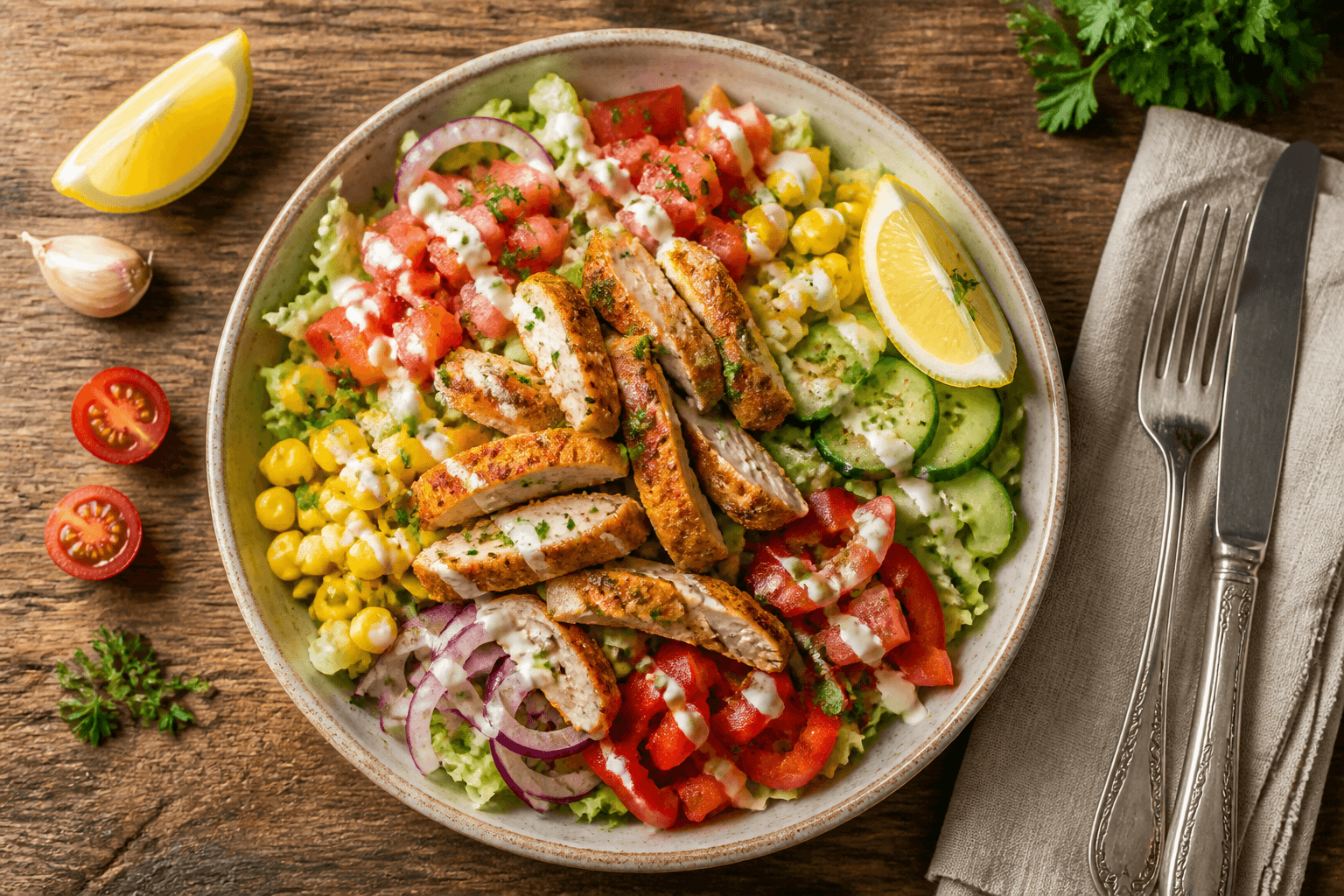Frischer Dönersalat: knackig, würzig & einfach wie vom Imbiss