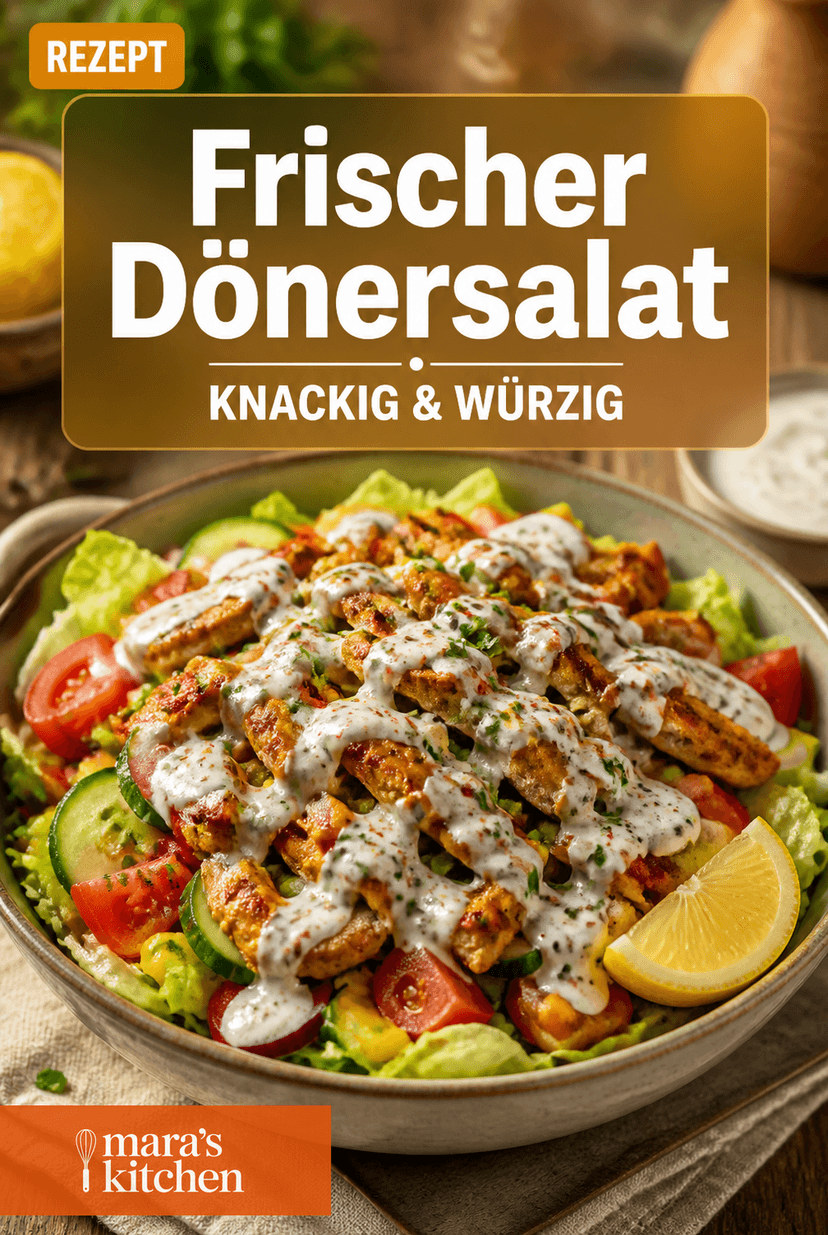 Frischer Dönersalat: knackig, würzig & einfach wie vom Imbiss - Salat Rezept