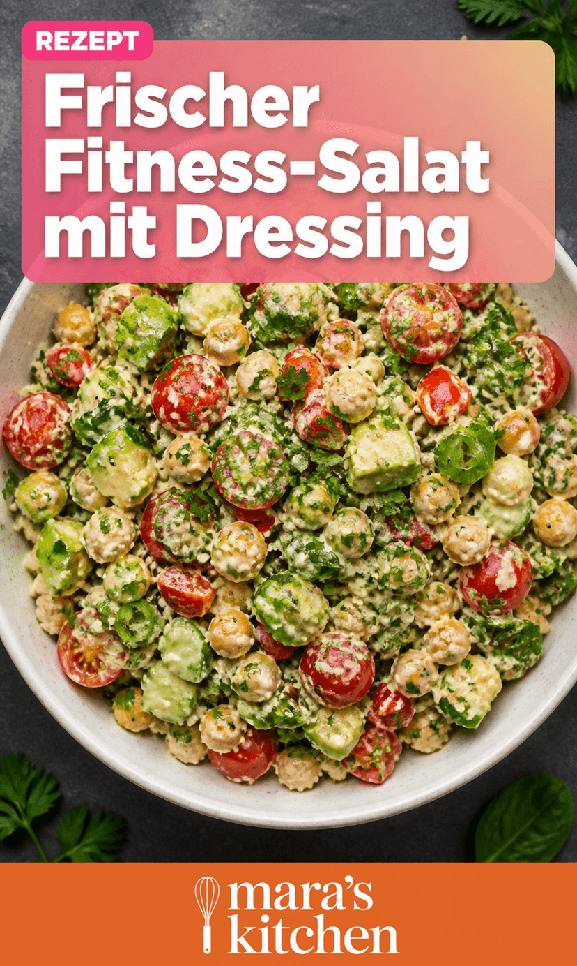 Frischer Fitness-Salat mit cremigem Joghurtdressing: Protein-Kick für jede Tageszeit - Salat Rezept