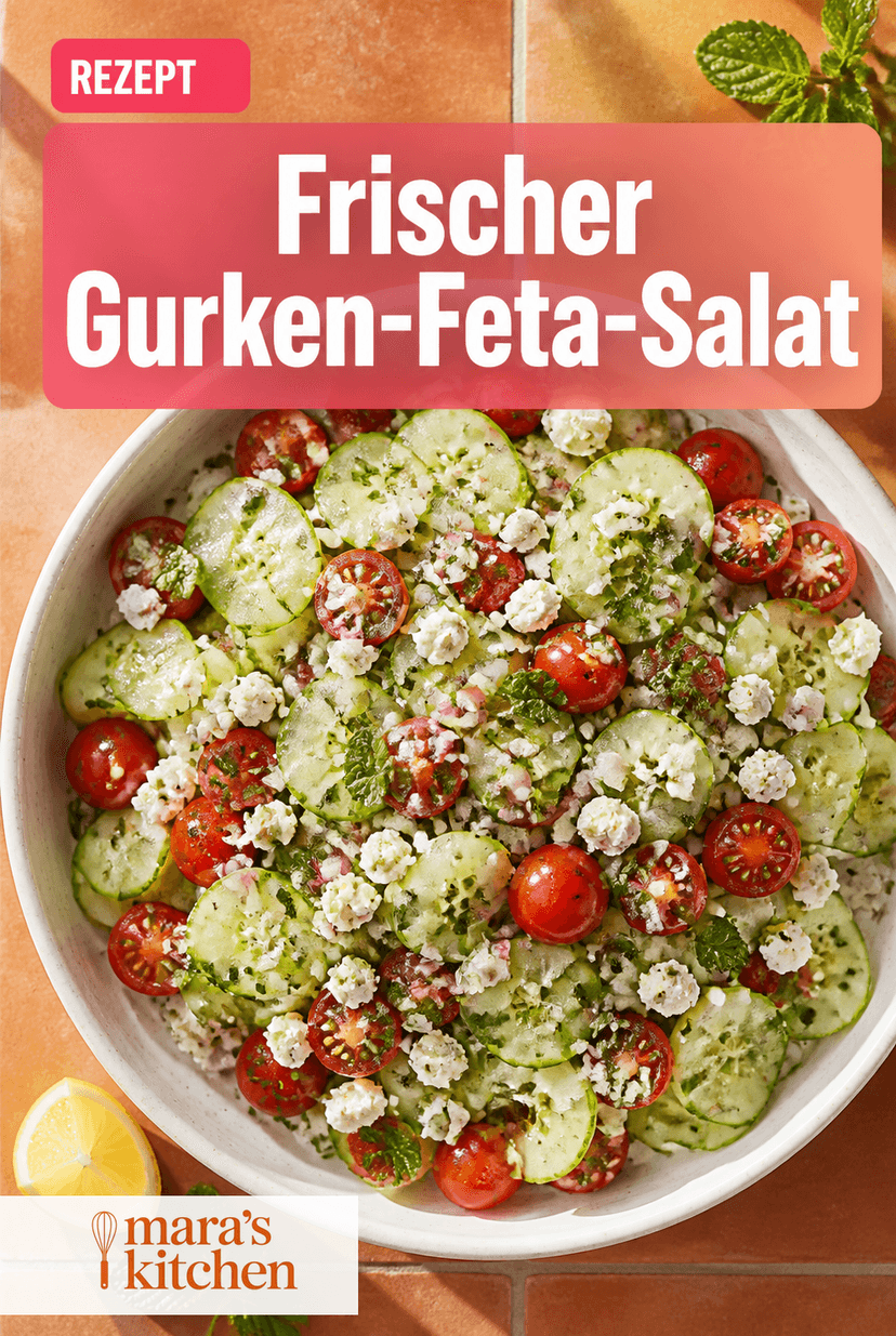 Frischer Gurken-Feta-Salat: Sommerleicht & blitzschnell gemacht - Salat Rezept
