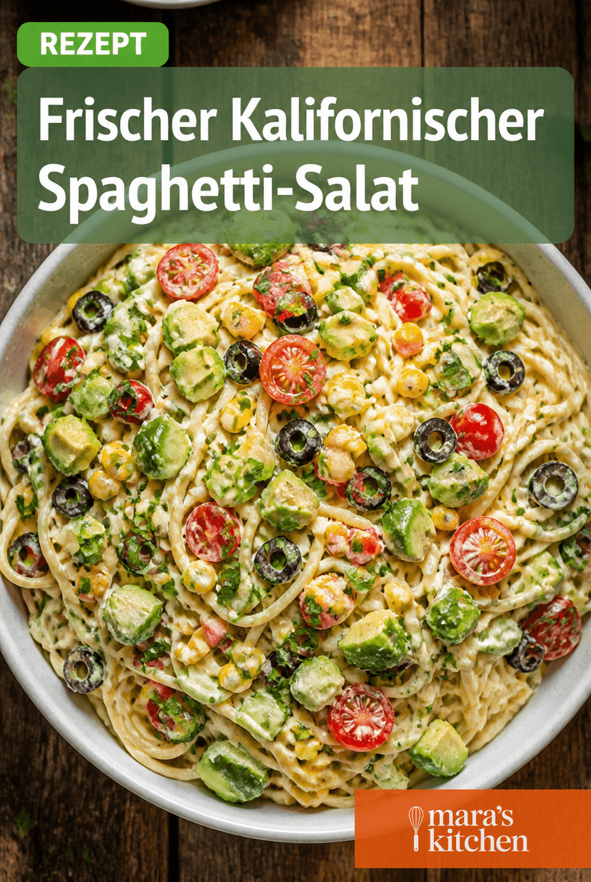 Frischer Kalifornischer Spaghetti-Salat: Sommerfeeling auf dem Teller - Salat Rezept