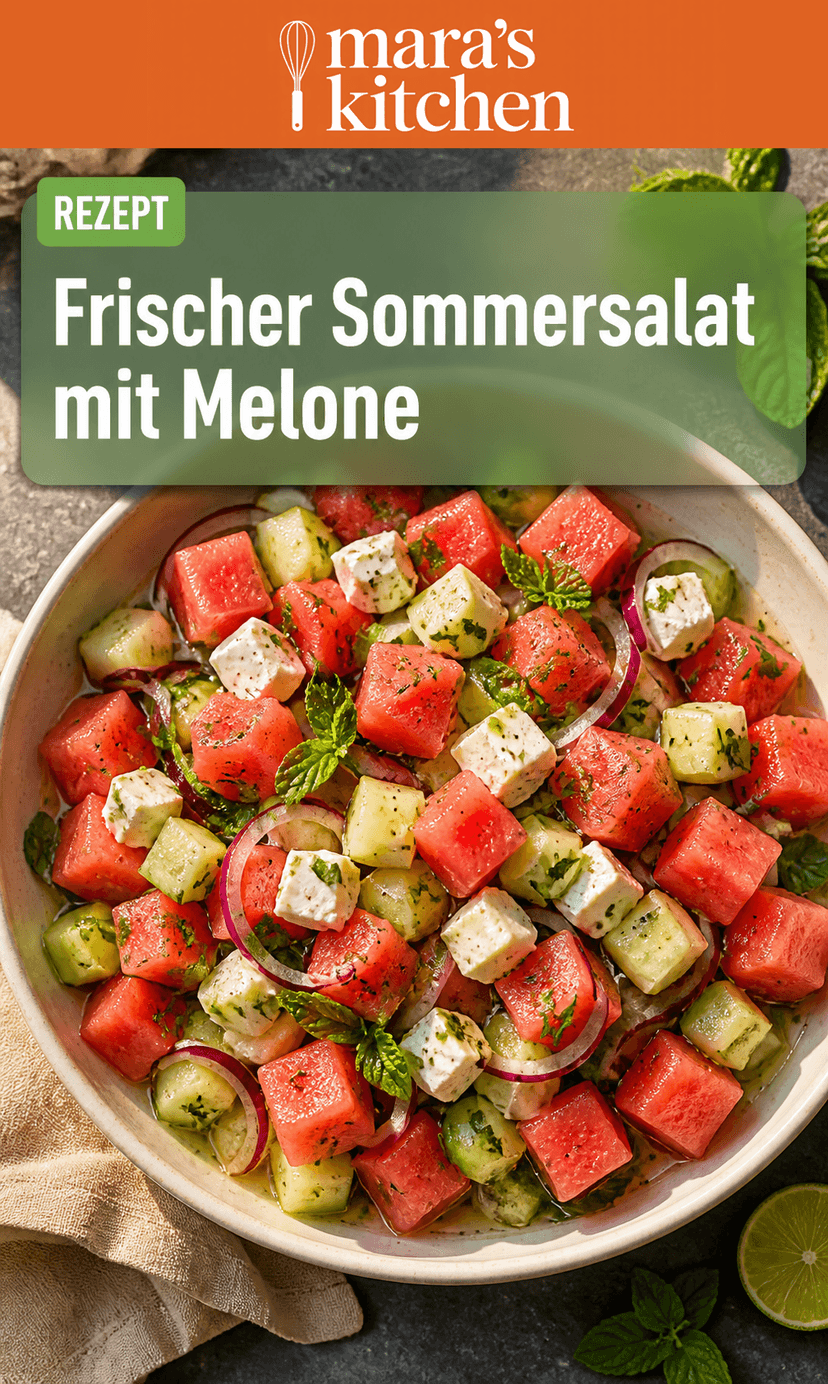 Frischer Sommersalat mit Melone: Genuss pur an heißen Tagen - Salat Rezept