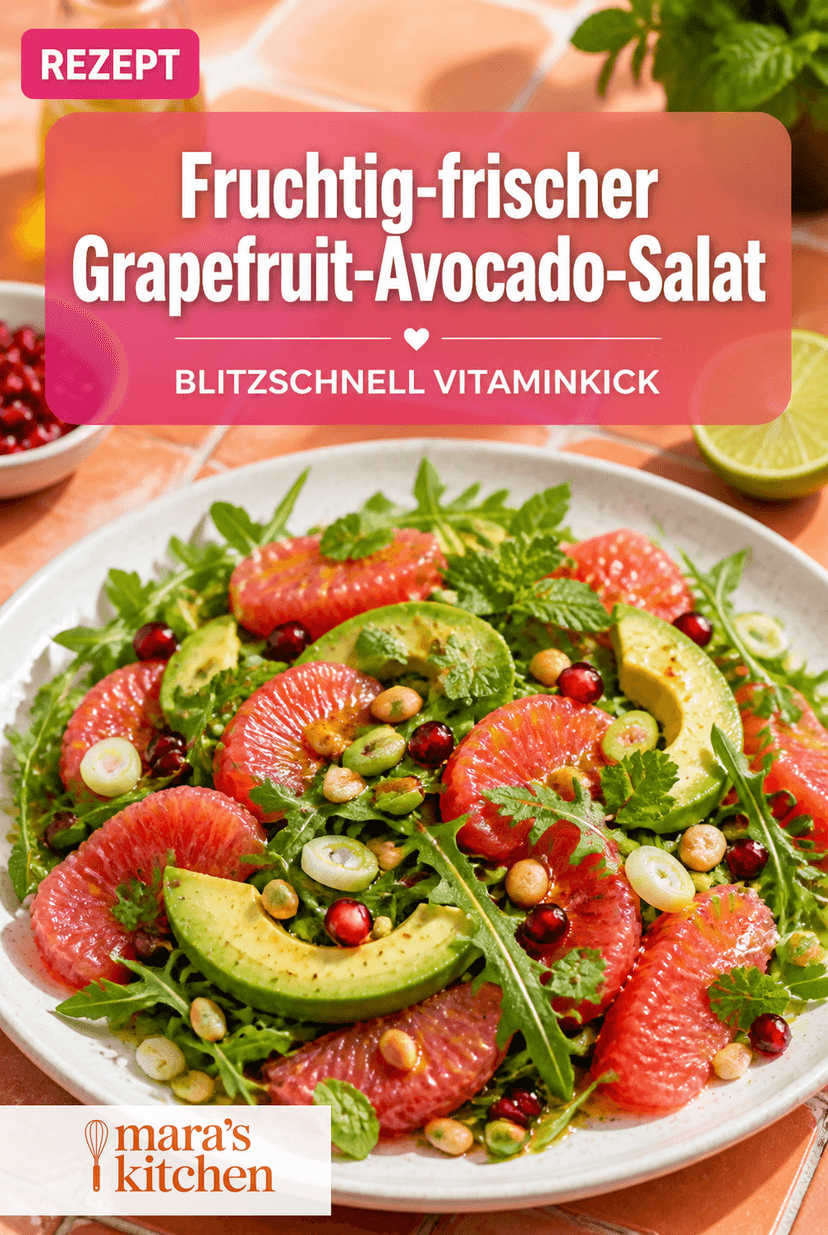 Fruchtig-frischer Grapefruit-Avocado-Salat: Vitaminkick in 15 Minuten - Salat Rezept
