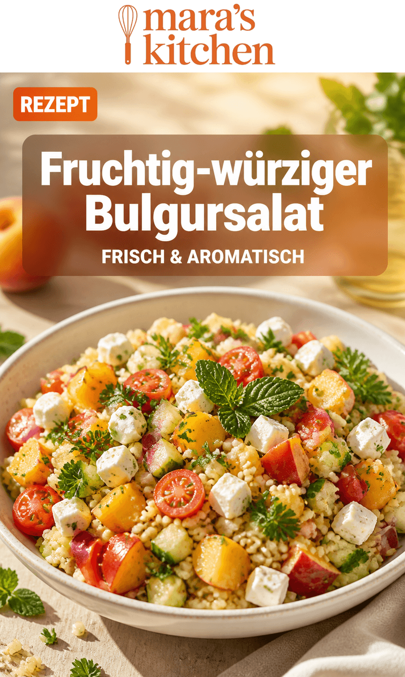 Fruchtig-würziger Bulgursalat: Sommergenuss mit Feta & Nektarinen - Salat Rezept