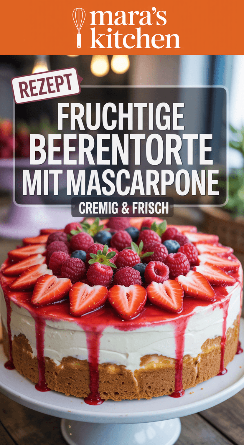 Fruchtige Beerentorte mit Sahne-Mascarpone: Sommergenuss zum Verlieben - Kuchen Rezept