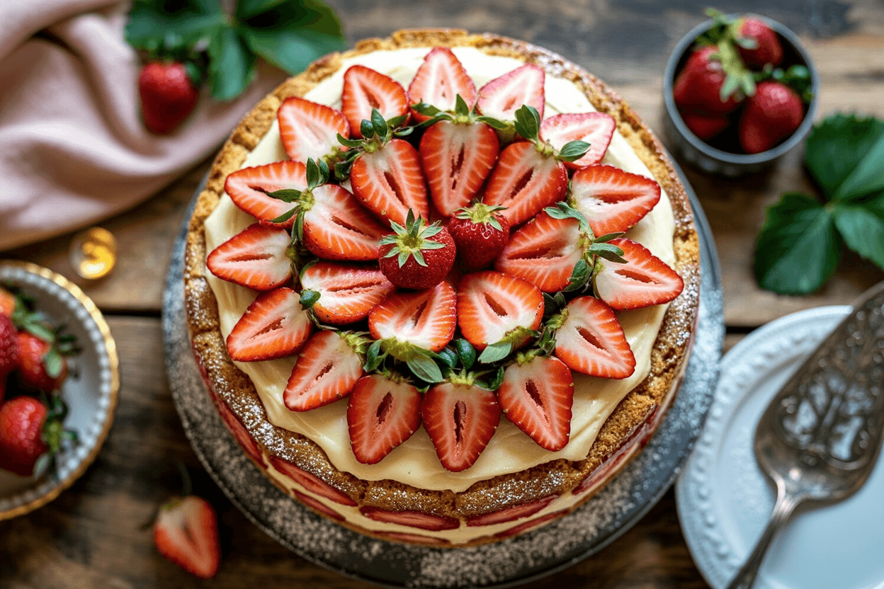 Fruchtige Erdbeer-Buttermilch-Torte: cremig, frisch & der Sommer auf dem Teller