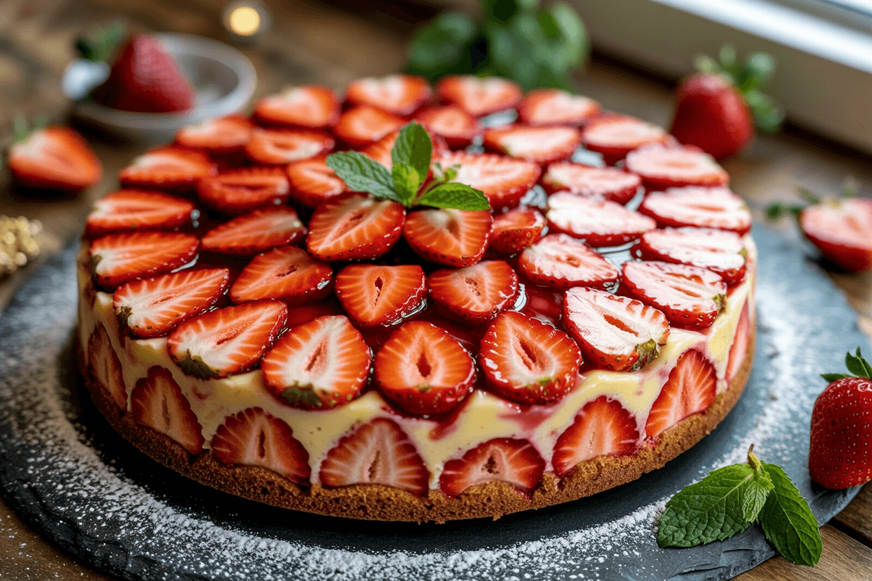 Fruchtige Erdbeertorte mit Schmand-Vanillecreme: Sommergenuss wie bei Oma