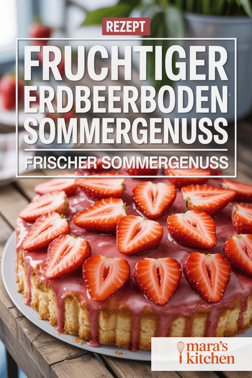 Fruchtiger Erdbeerboden: Sommergenuss wie vom Bäcker - Kuchen Rezept