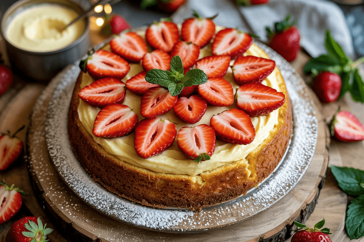 Fruchtiger Erdbeerkuchen mit Puddingcreme: Sommergenuss wie bei Oma