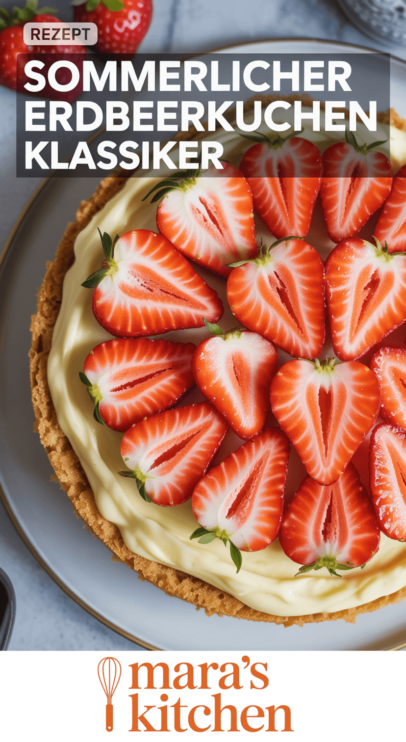 Fruchtiger Erdbeerkuchen mit Puddingcreme: Sommergenuss wie bei Oma - Kuchen Rezept