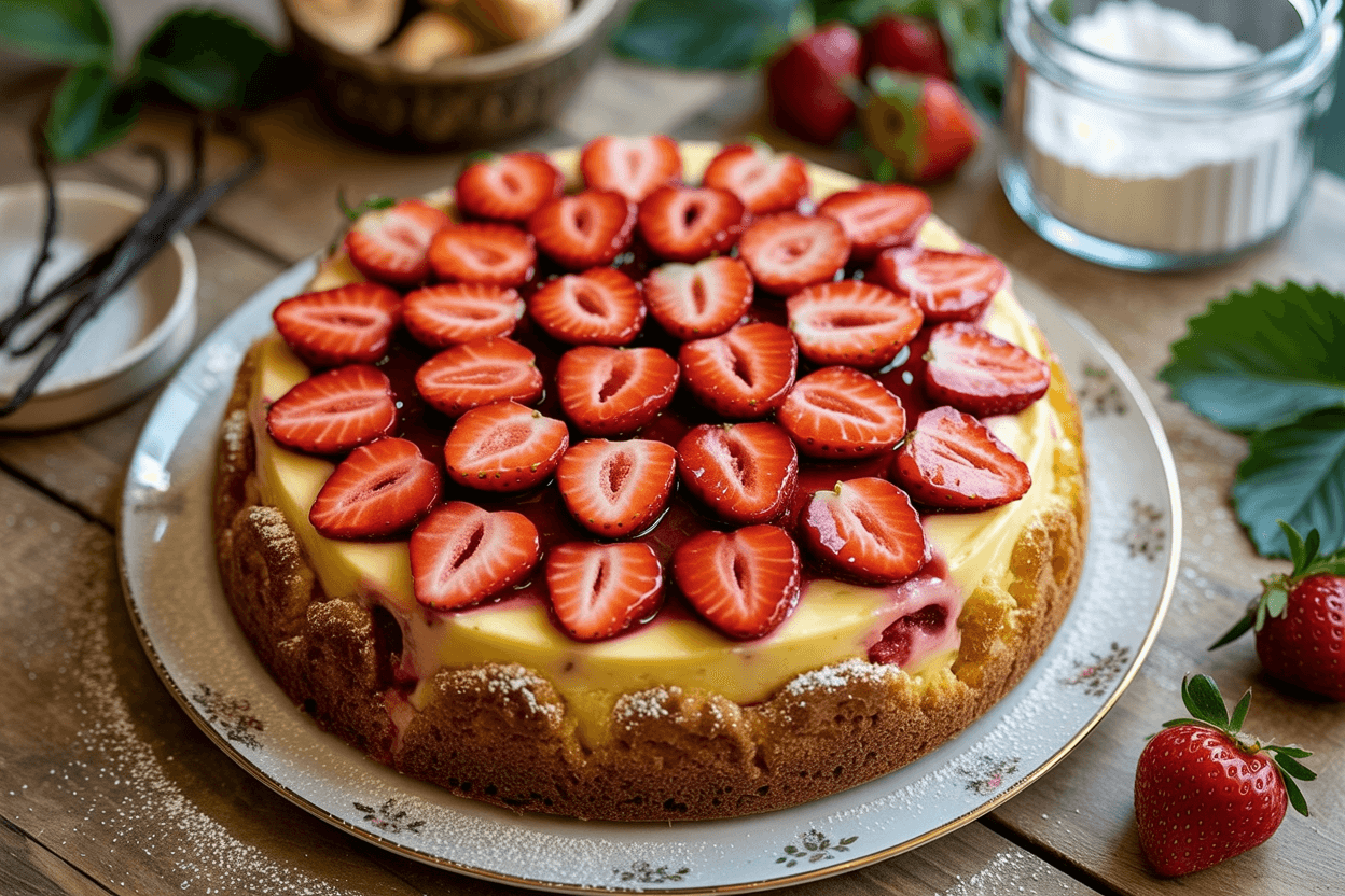 Fruchtiger Erdbeerkuchen mit Vanillecreme: Sommergenuss wie bei Oma