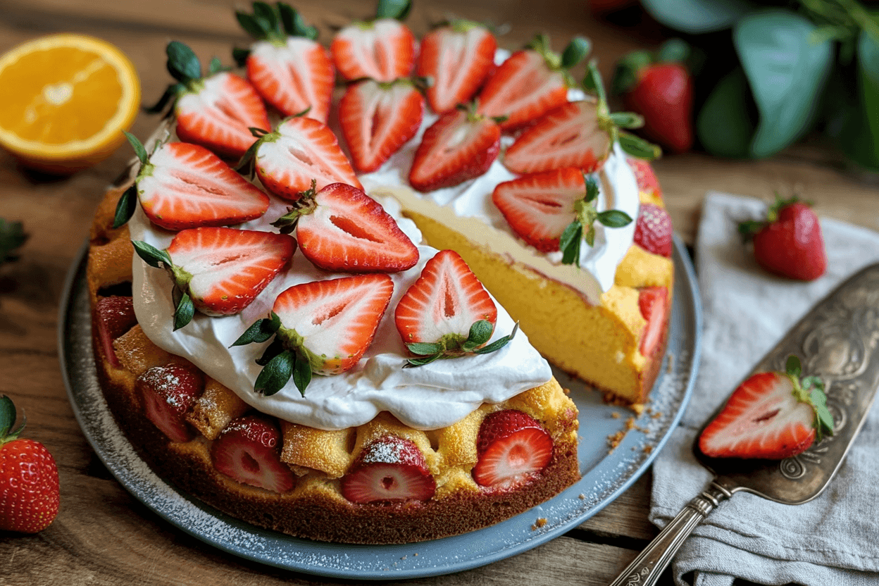 Fruchtiger Fanta-Kuchen mit Erdbeeren: Sommerlich, saftig und einfach