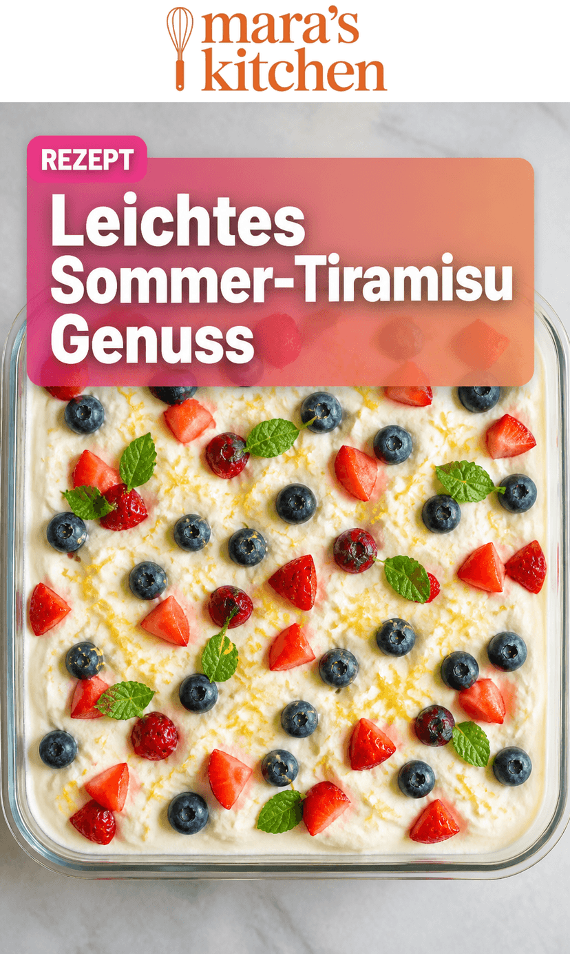Fruchtiges Sommer-Tiramisu: Leicht, cremig & unwiderstehlich frisch - Dessert Rezept