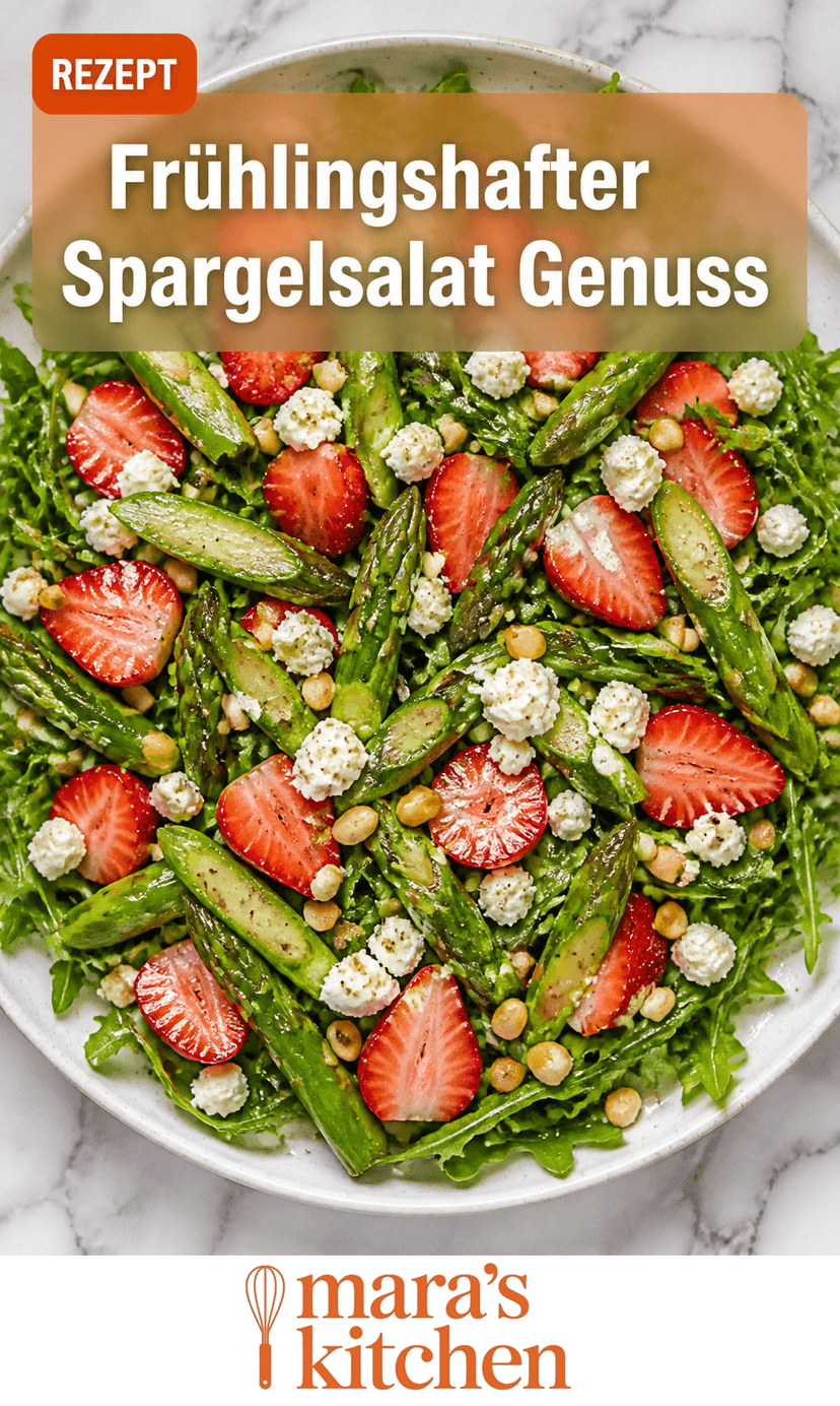 Frühlingshafter Spargelsalat mit Erdbeeren & Feta: frisch, leicht und überraschend - Salat Rezept