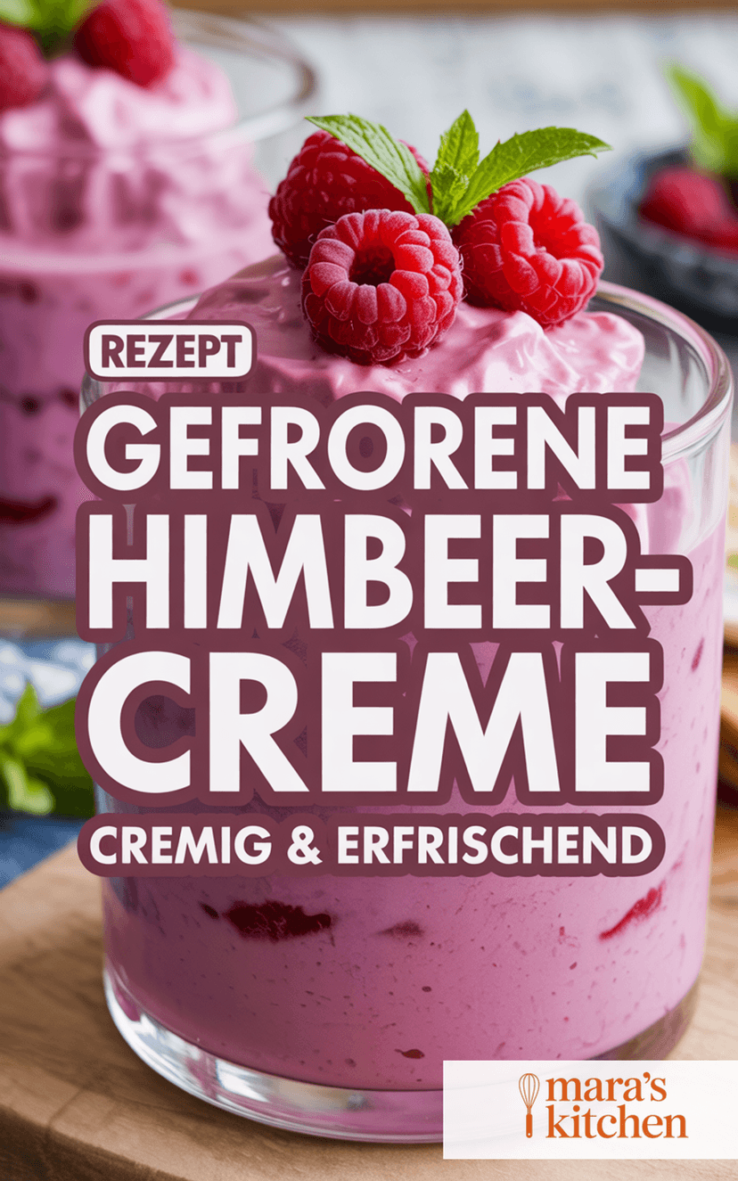 Gefrorene-Himbeer-Creme - Dessert Rezept