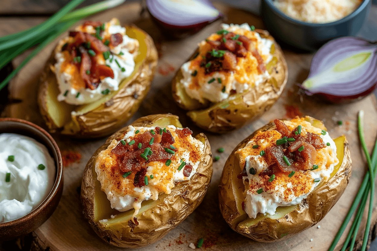 Gefüllte Ofenkartoffeln